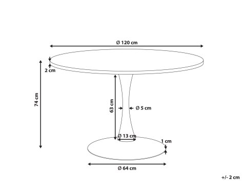 Stół do jadalni BOCA Biały 120 cm 120 cm