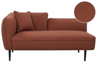 Szezlong lewostronny CHEVANNES Boucle Bordowy