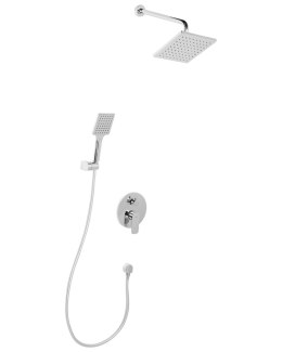 Zestaw prysznicowy podtynkowy z deszczownicą GUARATUBA Srebrny