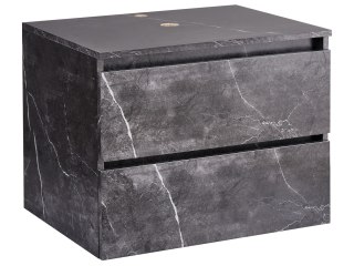 Wisząca szafka pod umywalkę SERRA 60 cm Czarny marmur