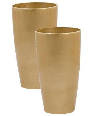 Zestaw 2 doniczek TSERIA 32 cm Złoty