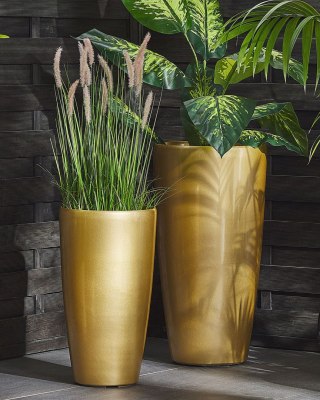 Zestaw 2 doniczek TSERIA 32 cm Złoty