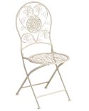 Zestaw 2 krzeseł ogrodowych YAVIZA Składane Metal Jasnobeżowy