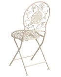 Zestaw 2 krzeseł ogrodowych YAVIZA Składane Metal Jasnobeżowy