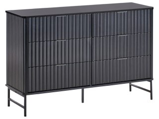 Komoda 6 szuflad GLASTONBURY Czarny