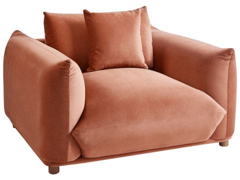 Komplet wypoczynkowy dla 5 osób LUVOS Welur Złoty brąz