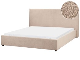 Łóżko Boucle LAVAUR 160 x 200 cm Beżowoszary