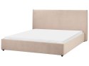 Łóżko Boucle LAVAUR 160 x 200 cm Beżowoszary