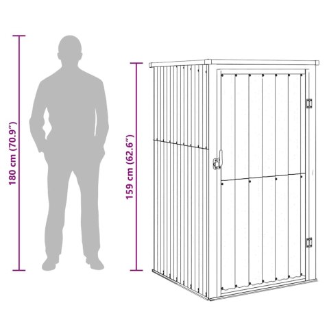  Szopa ogrodowa, szara, 88x89x161 cm, stal galwanizowana Lumarko!