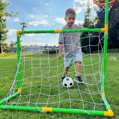 Zestaw 2w1 Koszykówka Bramka do Piłki Nożnej+ Piłki Lumarko!