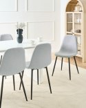 Zestaw 4 krzeseł do jadalni CRANDALL Jasnoszary