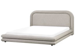 Łóżko Len syntetyczny LAVARDENS 180 x 200 cm Beżowoszary