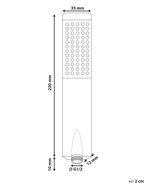 Słuchawka prysznicowa CHILAPA Mosiądz Złoty