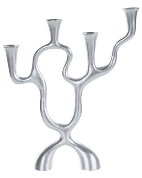 Świecznik FAMOES Metal 41 cm Srebrny