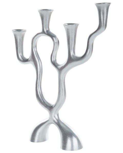 Świecznik FAMOES Metal 41 cm Srebrny