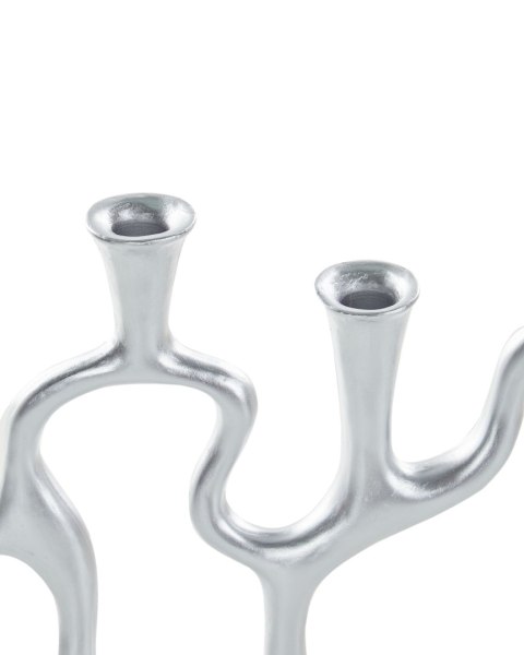 Świecznik FAMOES Metal 41 cm Srebrny