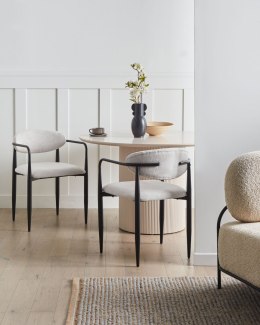 Zestaw 2 krzeseł do jadalni TANEVIK Złamana biel