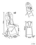 Zestaw 2 krzeseł ogrodowych FOLELLI Składane Metal Jasnobeżowy