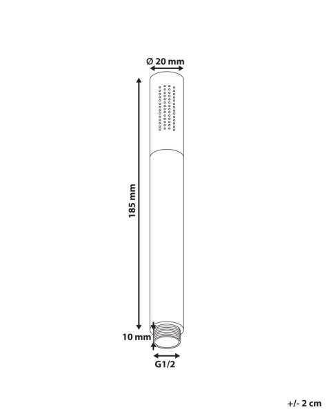 Słuchawka prysznicowa MARFAU Mosiądz Srebrny