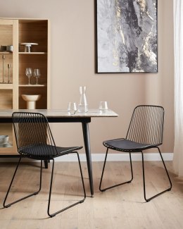 Zestaw 2 krzeseł do jadalni PENSACOLA Metal Czarny