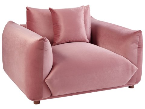 Komplet wypoczynkowy dla 5 osób LUVOS Welur Różowy