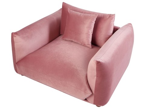 Komplet wypoczynkowy dla 5 osób LUVOS Welur Różowy