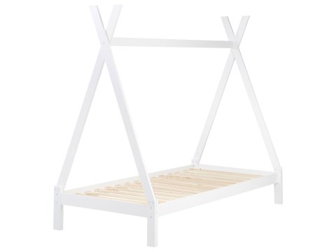 Łóżko dziecięce Tipi Drewno sosnowe DEVAY 90 x 200 cm Biały