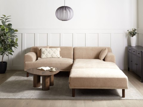 Narożnik dla 3 osób HOLT Beżowy Lewostronny