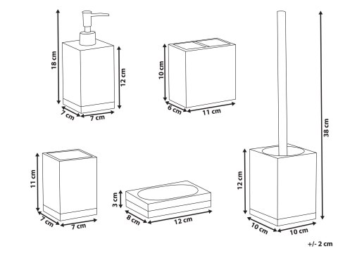 Zestaw akcesoriów łazienkowych 5 elementów TAPICHE Biały