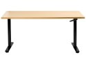 Biurko regulowane manualnie DESTINAS Czarny/ jasny brąz 160 cm 72 cm
