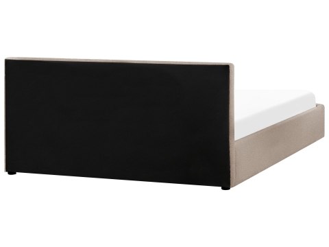 Łóżko z pojemnikiem Boucle MONTLAUR 180 x 200 cm Beżowoszary