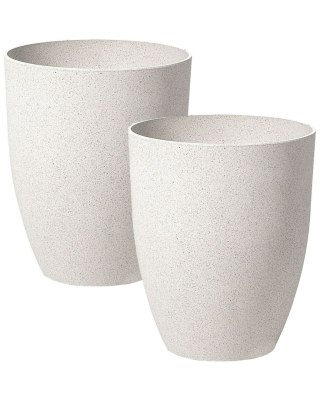 Zestaw 2 doniczek CROTON 43 cm Złamana biel