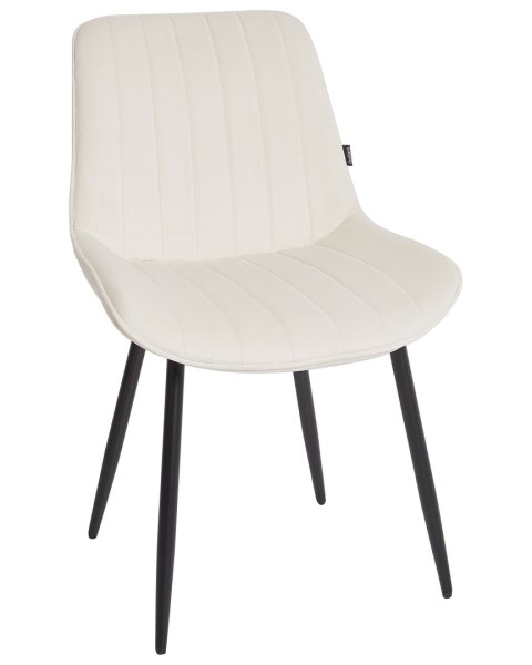 Zestaw 2 krzeseł do jadalni DUBROVNIK Welur Jasnobeżowy