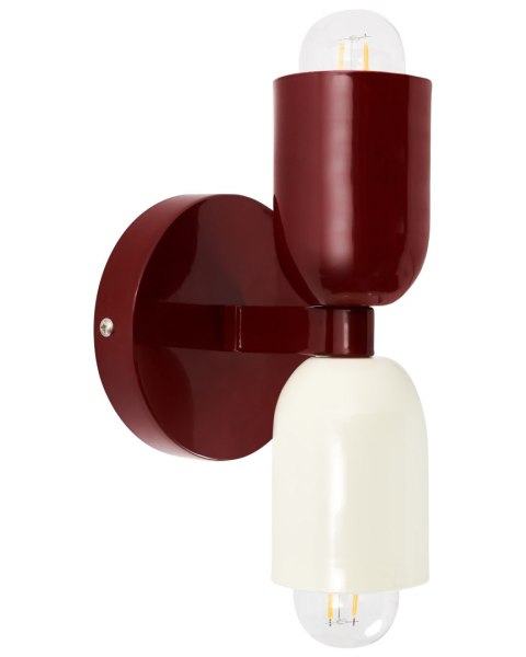 Zestaw 2 lamp ściennych TOPI Metal Czerwony