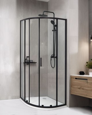 Kabina prysznicowa JUKATAN 80 x 80 x 185 cm Czarny