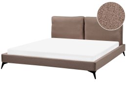 Łóżko Boucle MELLE 180 x 200 cm Brązowy