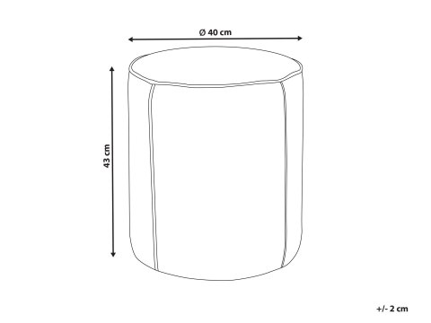 Puf SEDONA Welur Różowy 40 cm 40 cm 43 cm