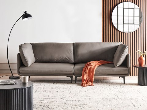 Sofa dla 3 osób REVSNES Ekoskóra Brązowy