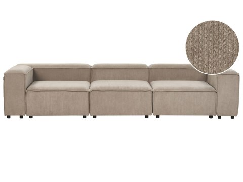 Sofa modułowa dla 3 osób ARDAL Sztruks Beżowoszary