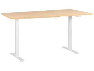 Biurko regulowane elektrycznie DESTINES Jasny brąz/ biały 180 cm 72 cm
