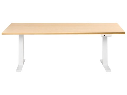 Biurko regulowane elektrycznie DESTINES Jasny brąz/ biały 180 cm 72 cm