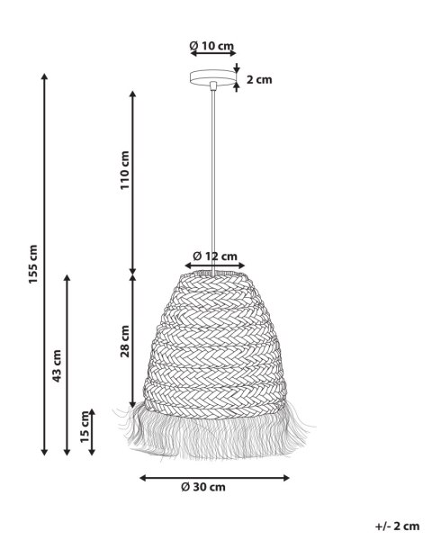 Lampa wisząca MOROVIS Trawa morska Naturalny