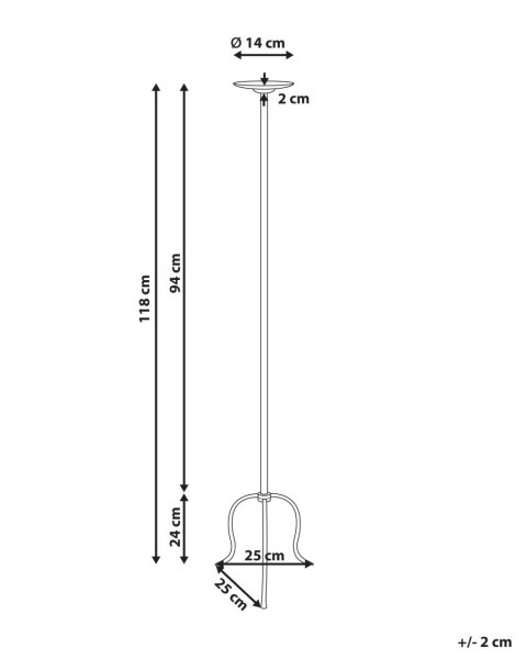 Świecznik ALMADA Metal 118 cm Czarny