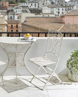 Zestaw 2 krzeseł ogrodowych JUINA Składane Metal Jasnobeżowy