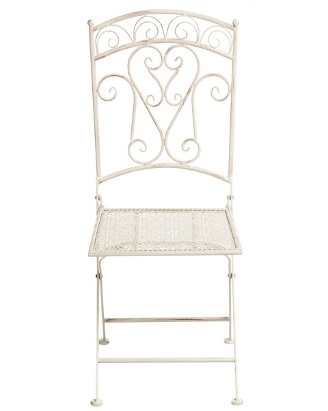 Zestaw 2 krzeseł ogrodowych JUINA Składane Metal Jasnobeżowy