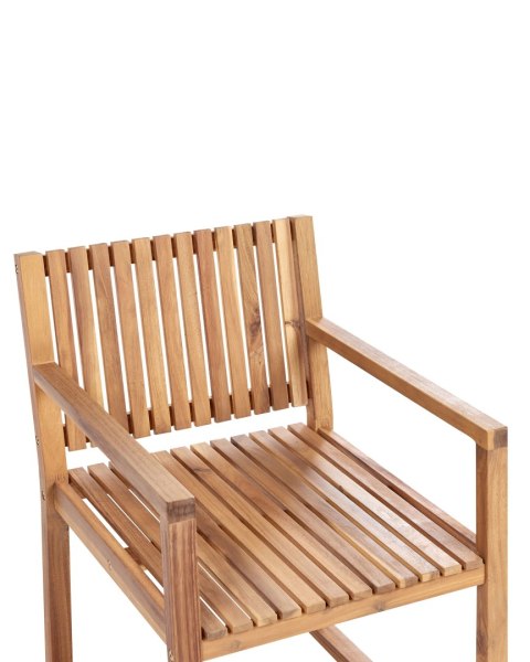 Zestaw 2 krzeseł ogrodowych z poduszkami SASSARI PREMIUM Certyfikowane drewno akacjowe Szary melanż