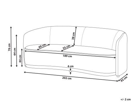 Dla 3 osób ROSET Brązowy