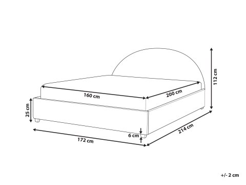 Łóżko wodne Boucle VAUCLUSE 160 x 200 cm Beżowy