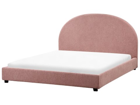 Łóżko wodne Boucle VAUCLUSE 160 x 200 cm Pastelowy róż