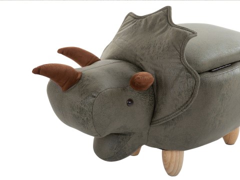 Pufa zwierzak ze schowkiem TRICERATOPS Ciemnozielony